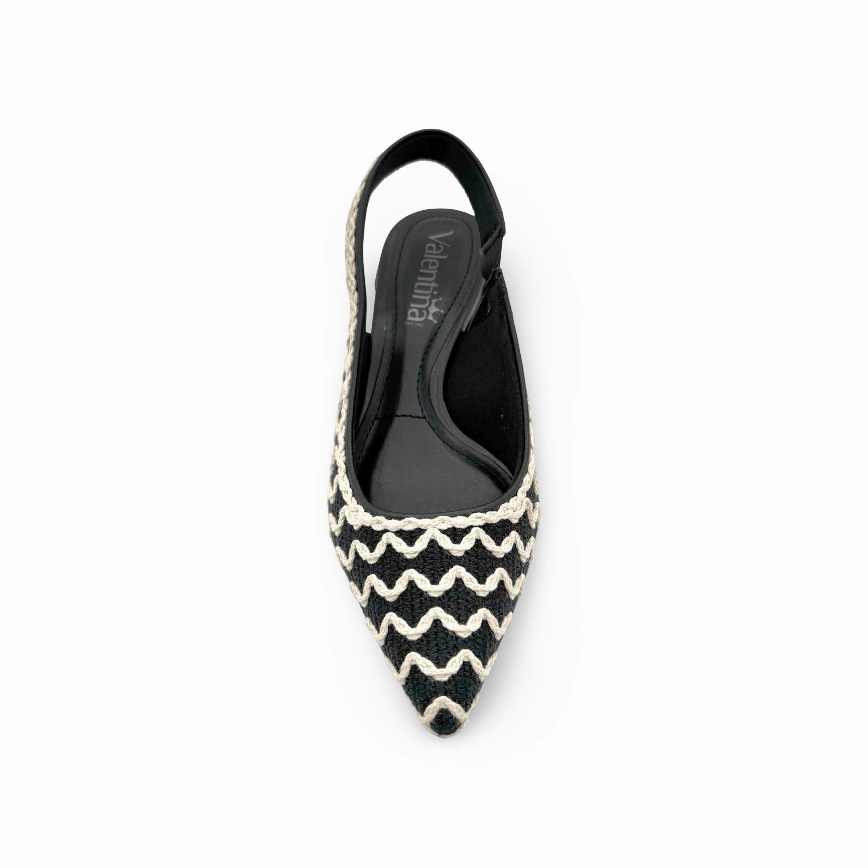 377005 Black Off White Slingback