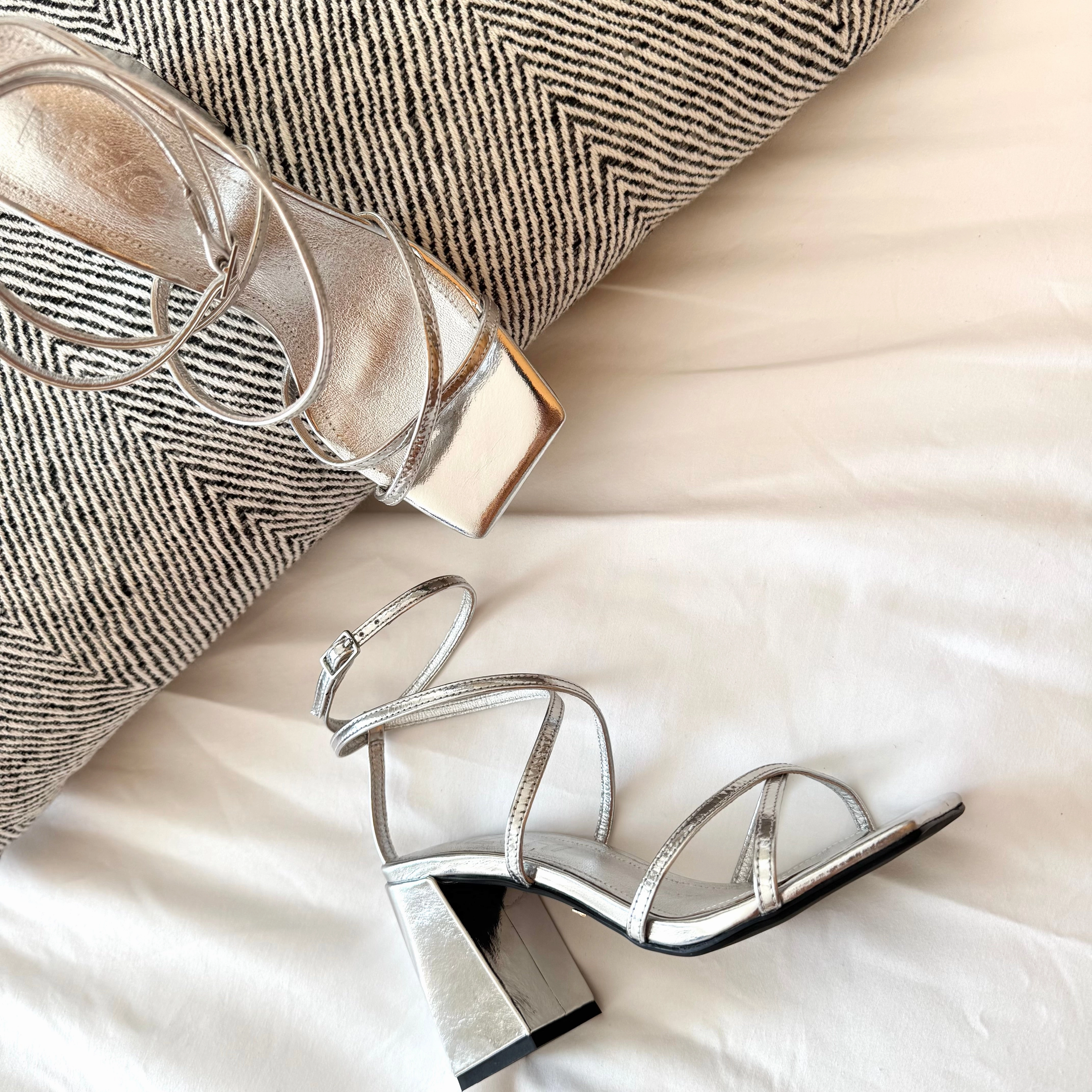 *ADAGIO - white patent strappy sandal