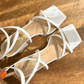 *ADAGIO - white patent strappy sandal