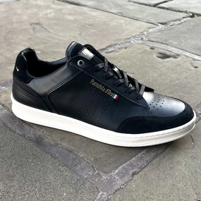 "Bellagio" Black Leather Sneaker