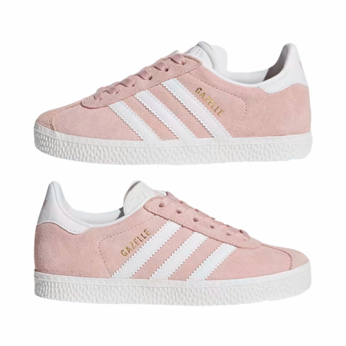 Adidas Girl's (Preschool) Gazelle Icey Pink/Cloud White/Gold Metallic