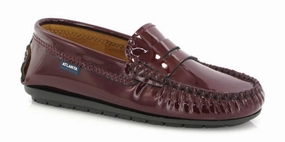 Altanta Mocassin Burgundy Patent Leather Penny Loafer