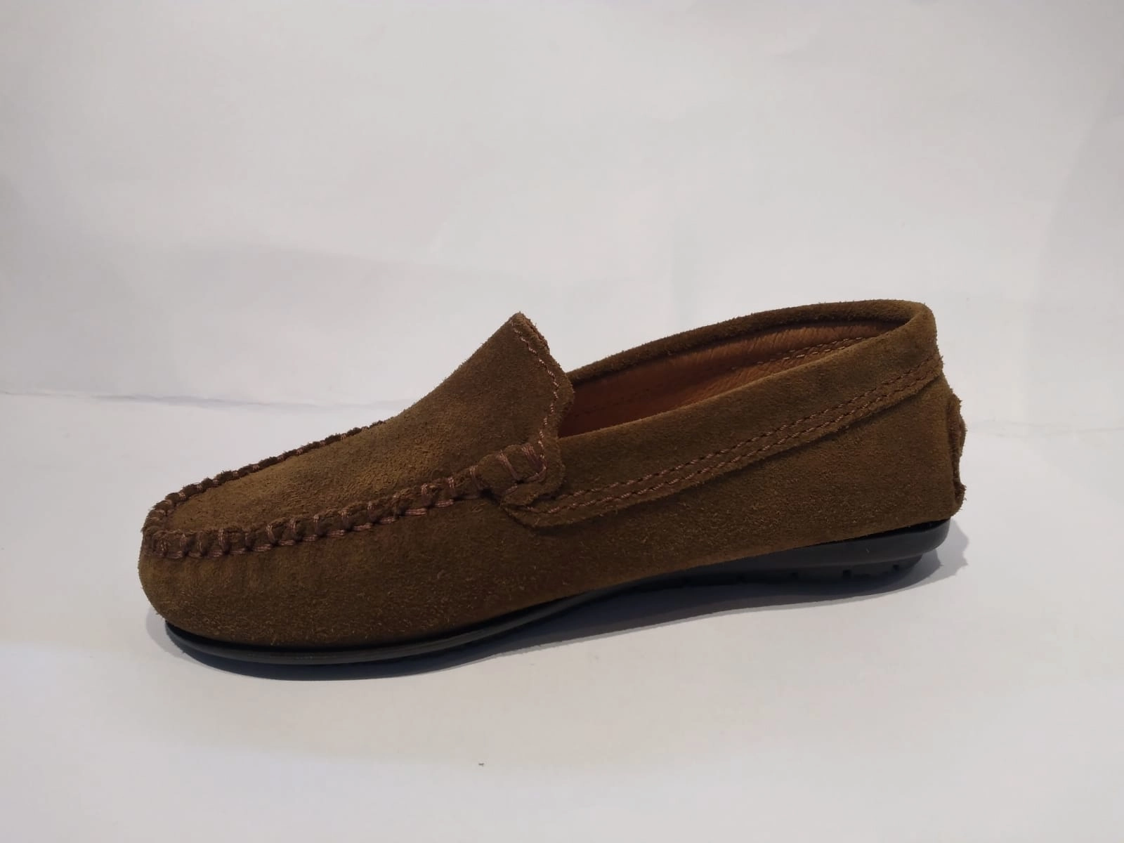 Altanta Mocassin Camel Suede Leather Loafer
