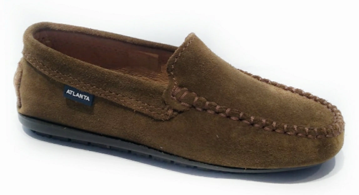 Altanta Mocassin Camel Suede Leather Loafer