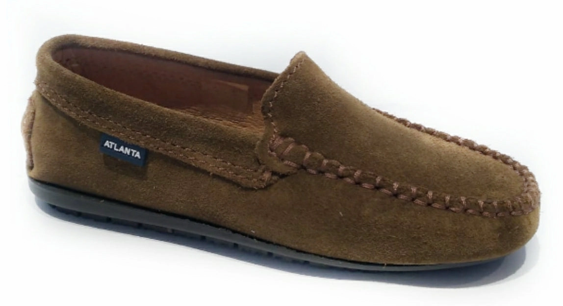 Altanta Mocassin Camel Suede Leather Loafer