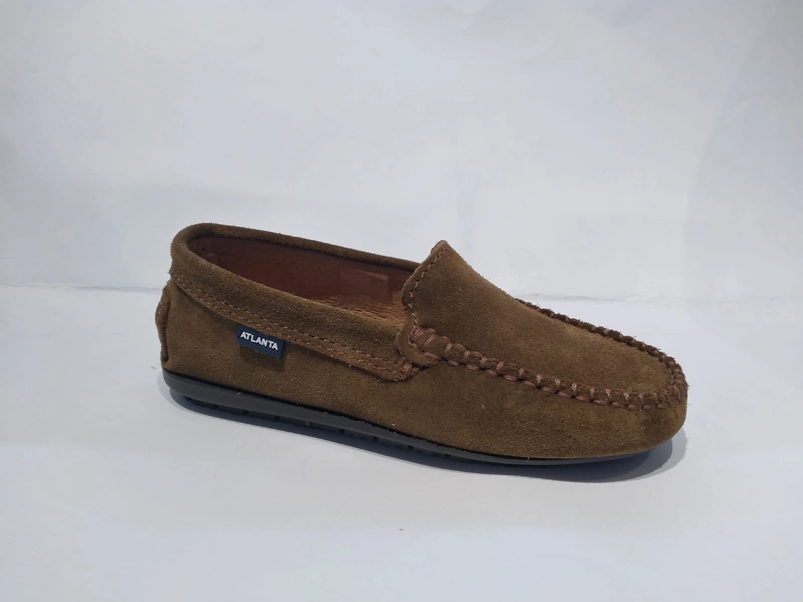 Altanta Mocassin Camel Suede Leather Loafer