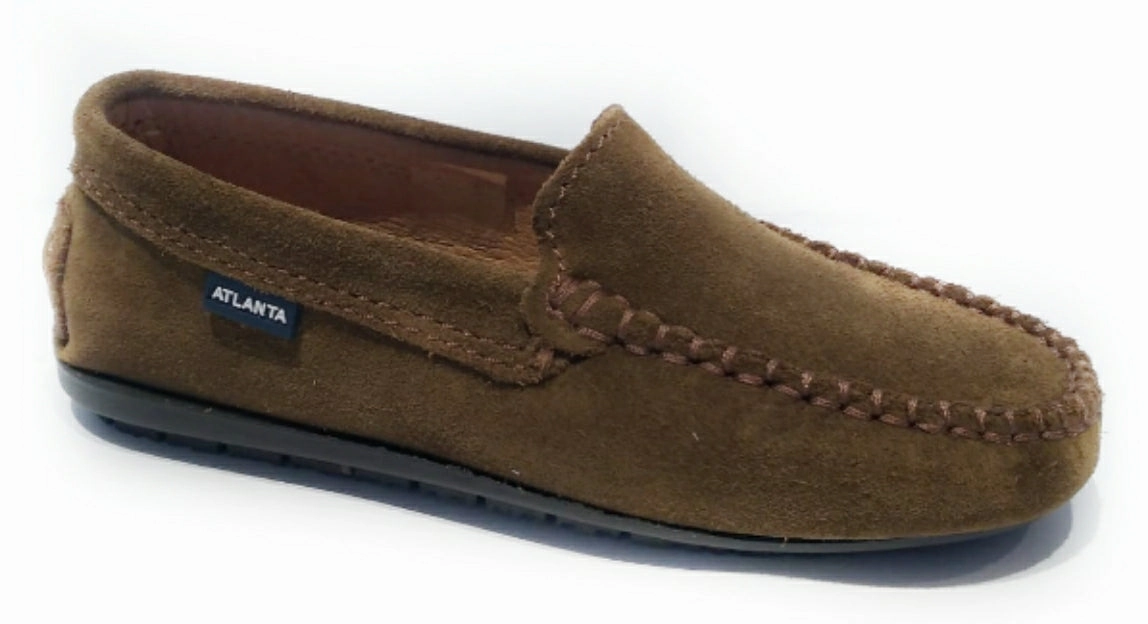 Altanta Mocassin Camel Suede Leather Loafer