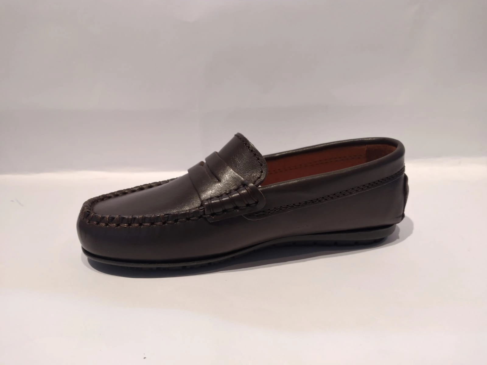 Altanta Mocassin Dark Brown Smooth Leather Penny Loafer