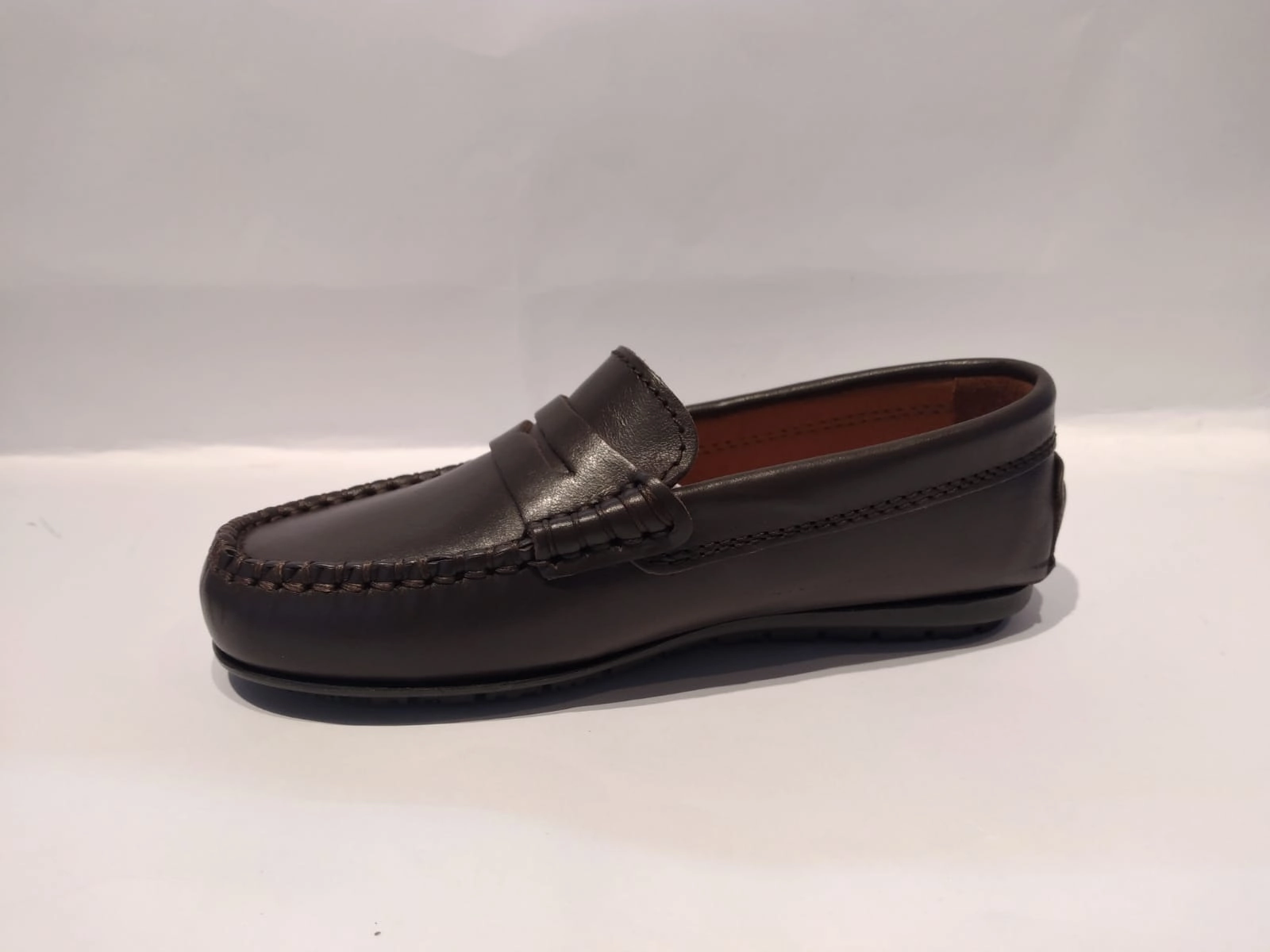 Altanta Mocassin Dark Brown Smooth Leather Penny Loafer