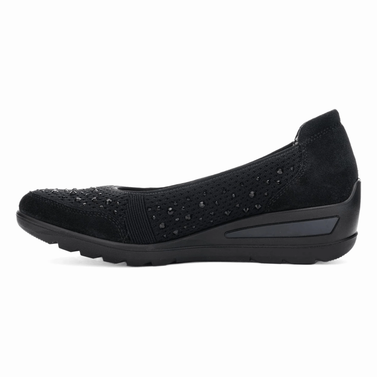 Ara Women's Zephyr Black Woven Suede