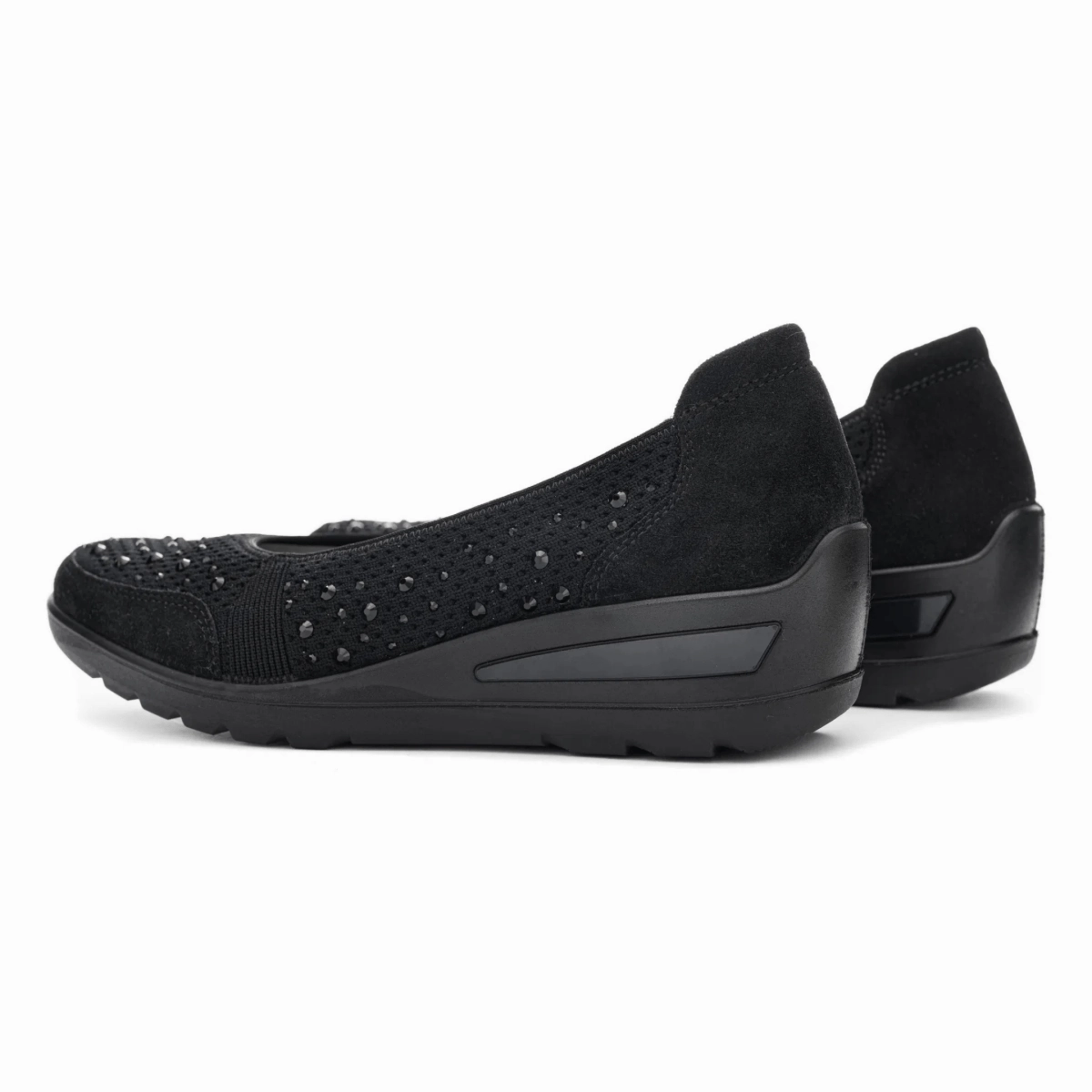 Ara Women's Zephyr Black Woven Suede