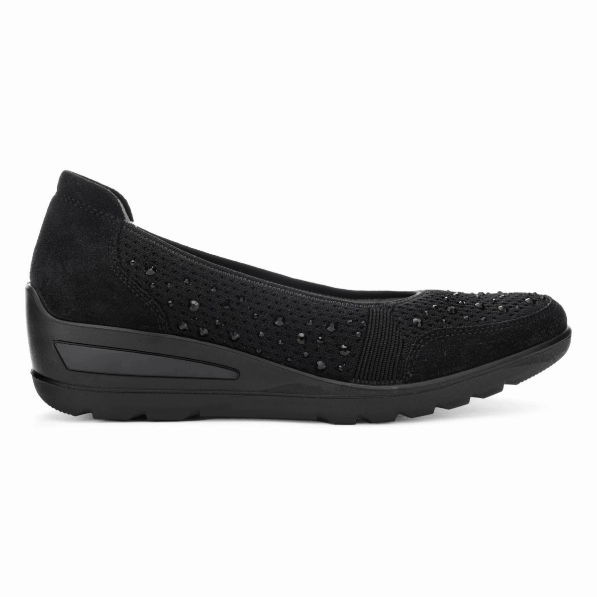 Ara Women's Zephyr Black Woven Suede