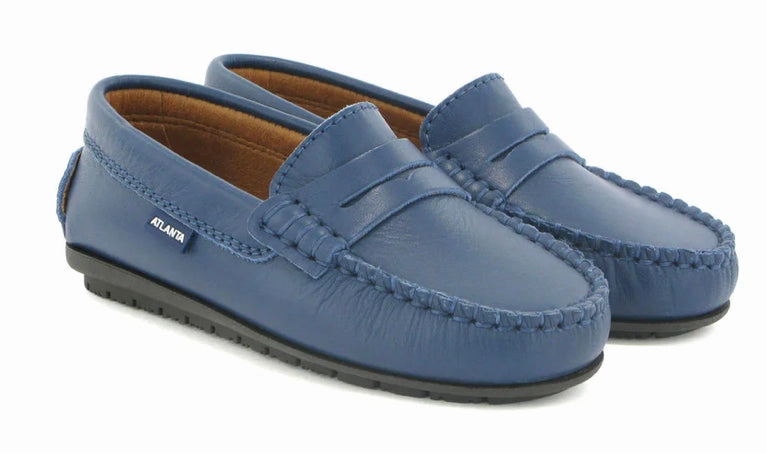 Atlanta Mocassin Blue Ocean Smooth Penny Loafer