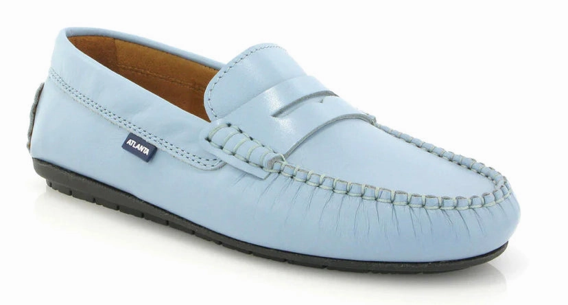 Atlanta Mocassin Blue Sky Smooth Penny Loafer