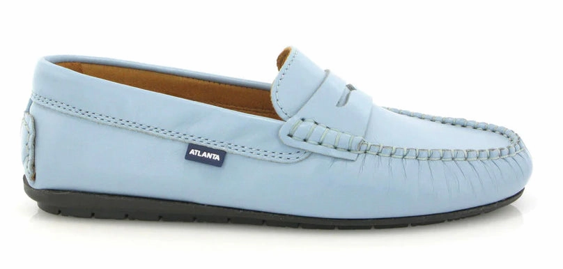 Atlanta Mocassin Blue Sky Smooth Penny Loafer