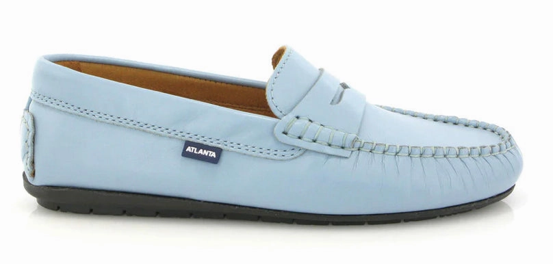 Atlanta Mocassin Blue Sky Smooth Penny Loafer
