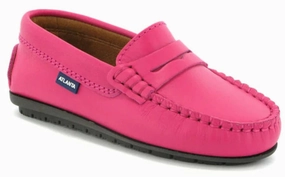 Atlanta Mocassin Fuschia Smooth Leather Moccasin Penny Loafer