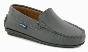 Atlanta Mocassin Grey Smooth Leather Loafer