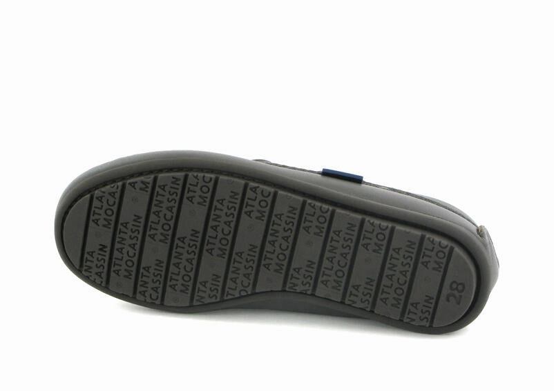 Atlanta Mocassin Grey Smooth Leather Loafer