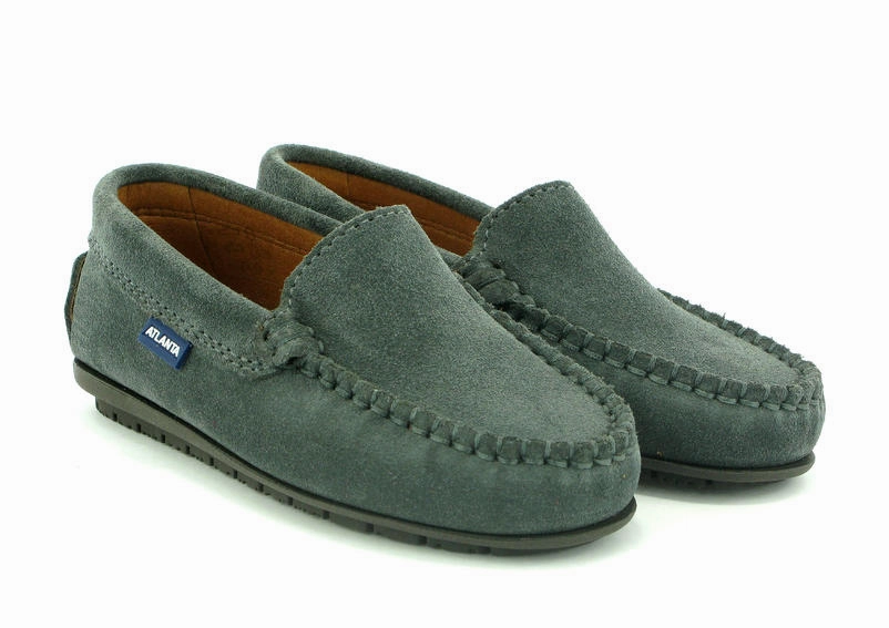 Atlanta Mocassin Grey Suede Loafer