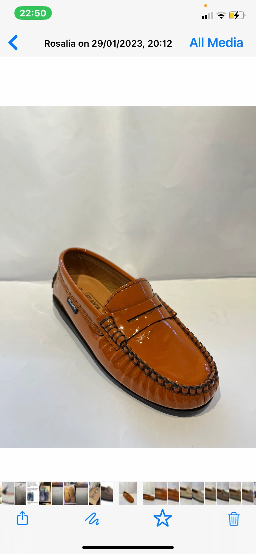 Atlanta Mocassin Penny Cuoio Patent Loafer