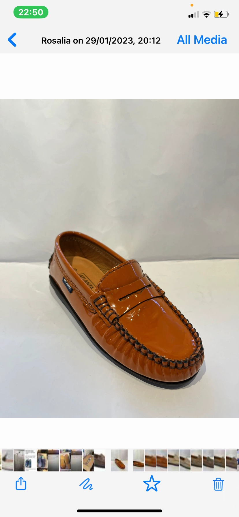 Atlanta Mocassin Penny Cuoio Patent Loafer