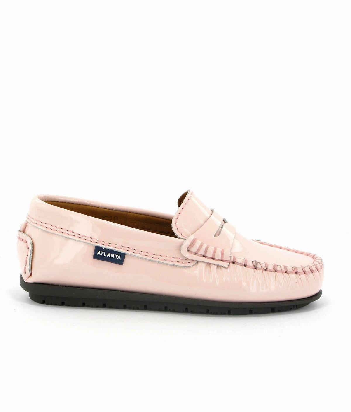 Atlanta Mocassin Pink Patent Penny Loafer