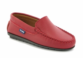 Atlanta Mocassin Red Grainy Leather Loafer