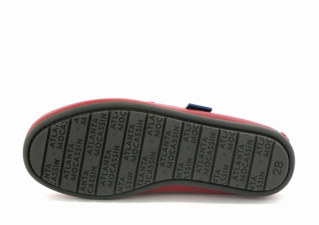 Atlanta Mocassin Red Grainy Leather Loafer