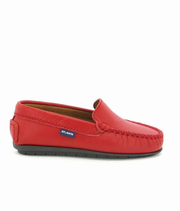 Atlanta Mocassin Red Smooth Leather Loafer