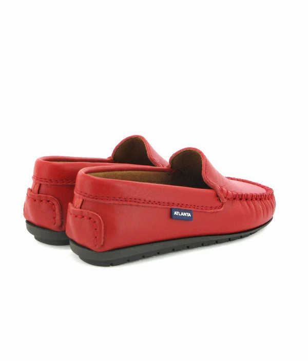 Atlanta Mocassin Red Smooth Leather Loafer