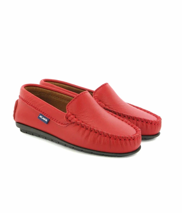 Atlanta Mocassin Red Smooth Leather Loafer