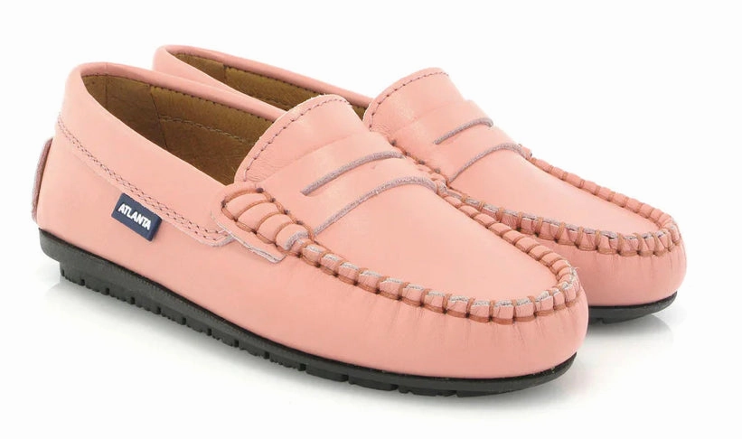 Atlanta Mocassin Saumon Smooth Leather Penny Loafer