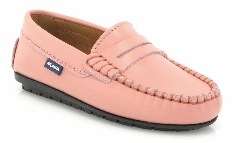 Atlanta Mocassin Saumon Smooth Leather Penny Loafer