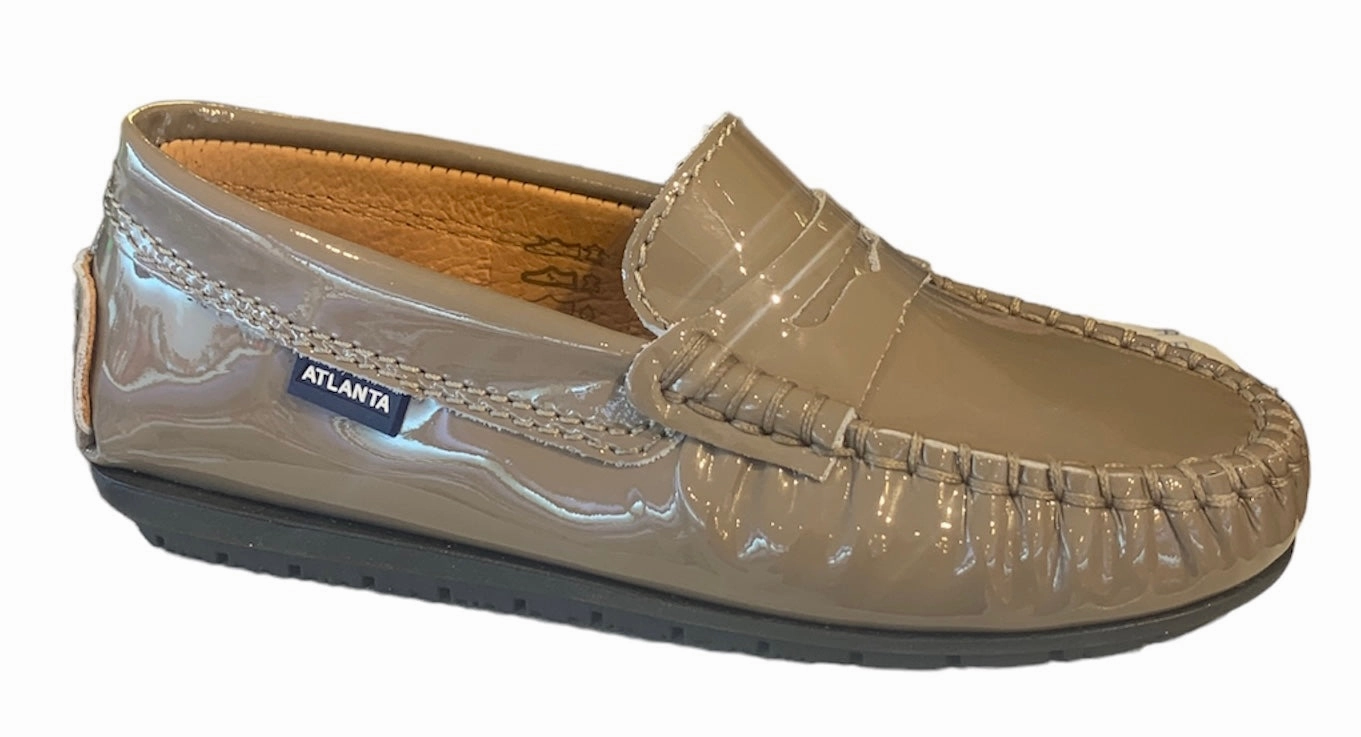 Atlanta Mocassin Toffee Patent Penny Loafer