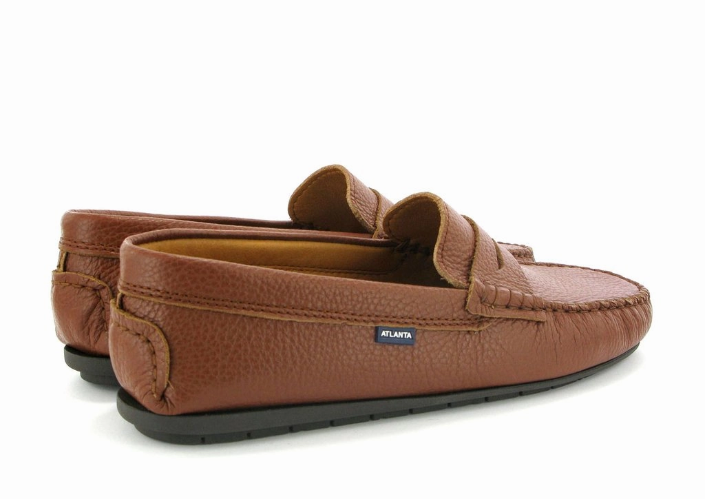 Atlanta Tan Luggage Cuoio Leather Mocassin Penny Loafer.