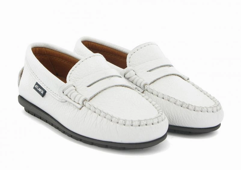 Atlanta White Leather Mocassin Penny Loafer