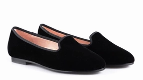 Beberlis Black Velvet Flats