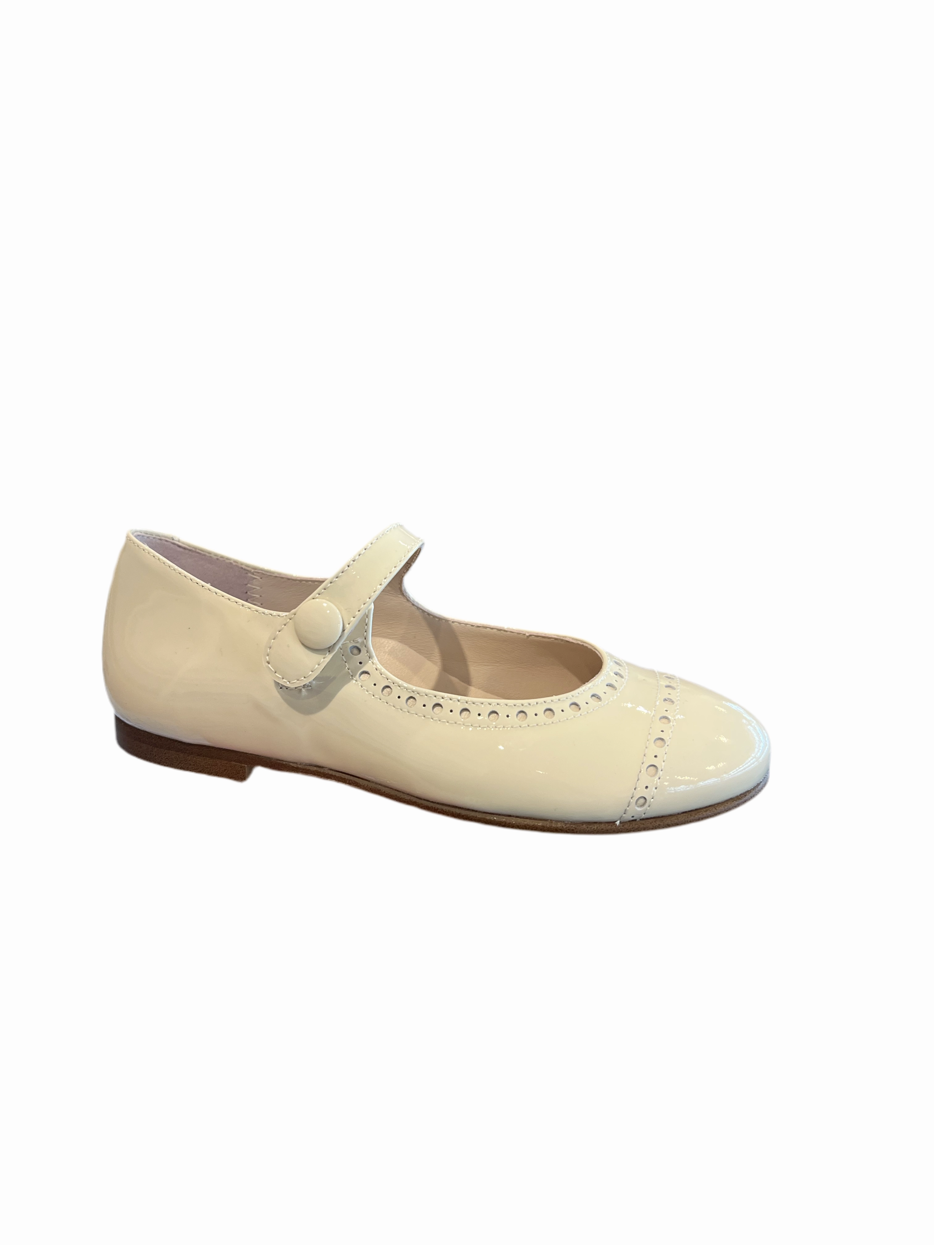 Beberlis Cream Beach Patent Leather Mary Jane