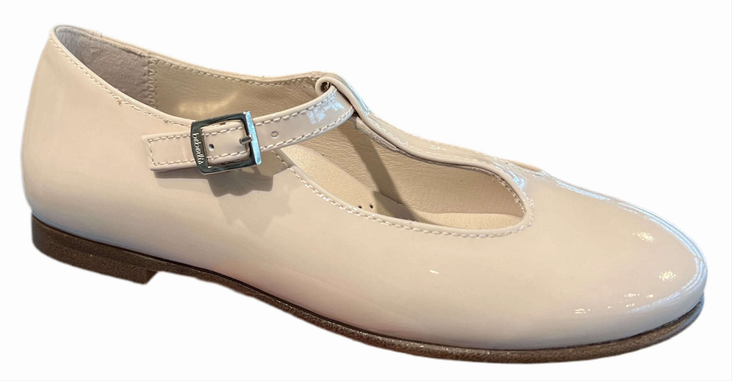 Beberlis Girls Maquilliaje Pink Patent Leather T-Strap