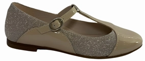 Beberlis Girls Two Toned Patent Leather Design T-Strap