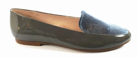 Beberlis Grey Patent Lluvias Loafer