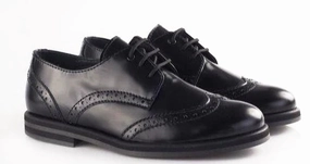 Beberlis Igor Black Leather Laces Design Dress Shoes
