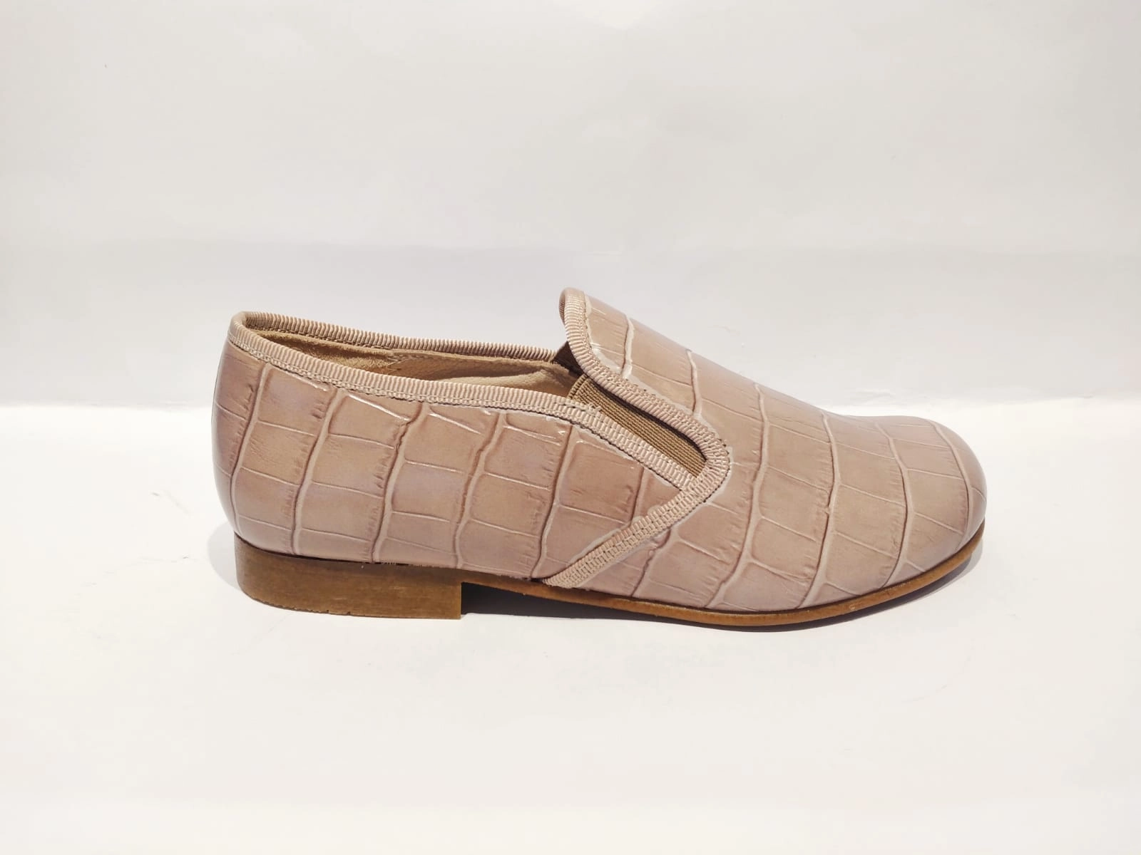 Beberlis Monterrey Taupe Slip On Smoking Shoe Loafer