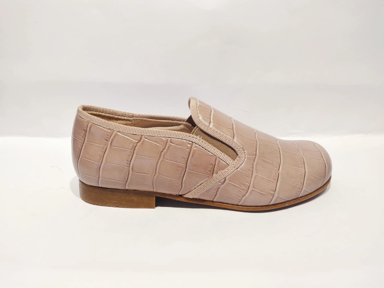 Beberlis Monterrey Taupe Slip On Smoking Shoe Loafer