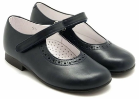 Beberlis Navy Classic Leather Mary Jane
