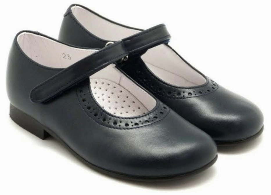Beberlis Navy Classic Leather Mary Jane