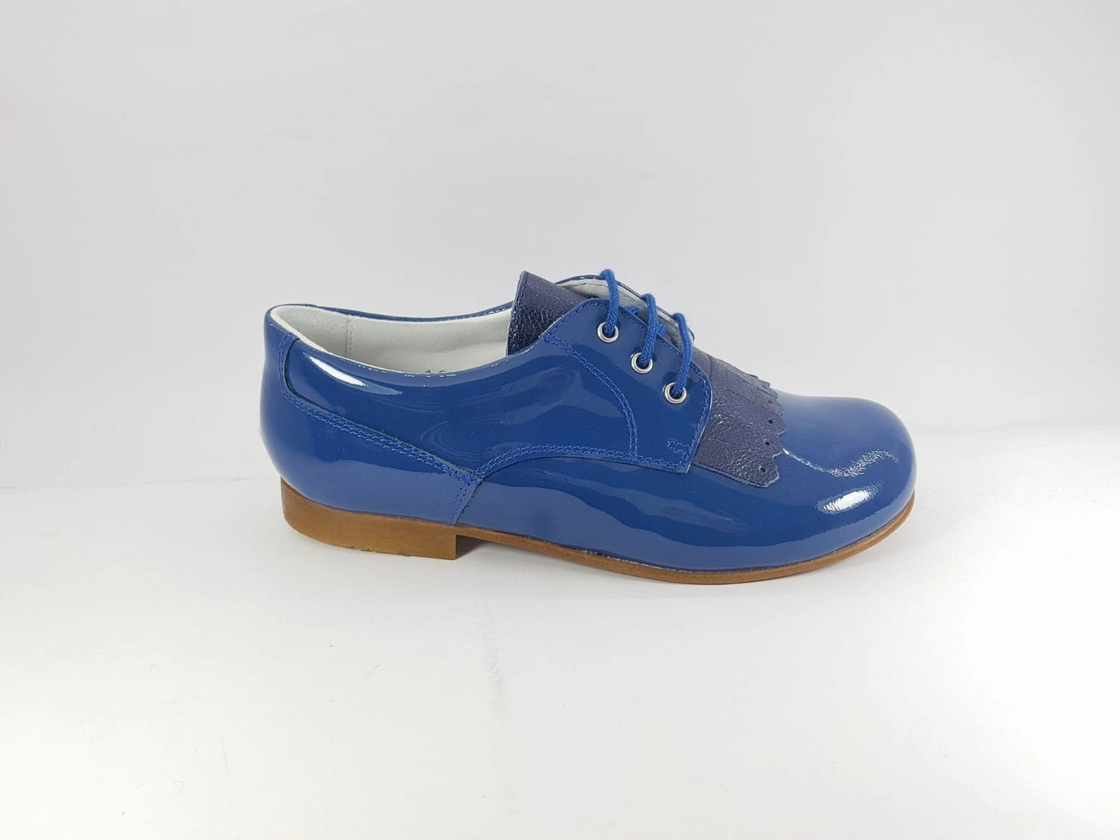 Beberlis Patent Blue Nautic Oxford Tassle Dress Shoes