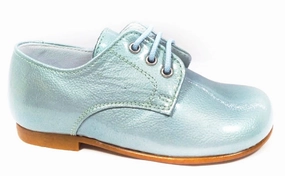 Beberlis Patent Fanny Celeste Pale Blue Oxford Dress Shoes