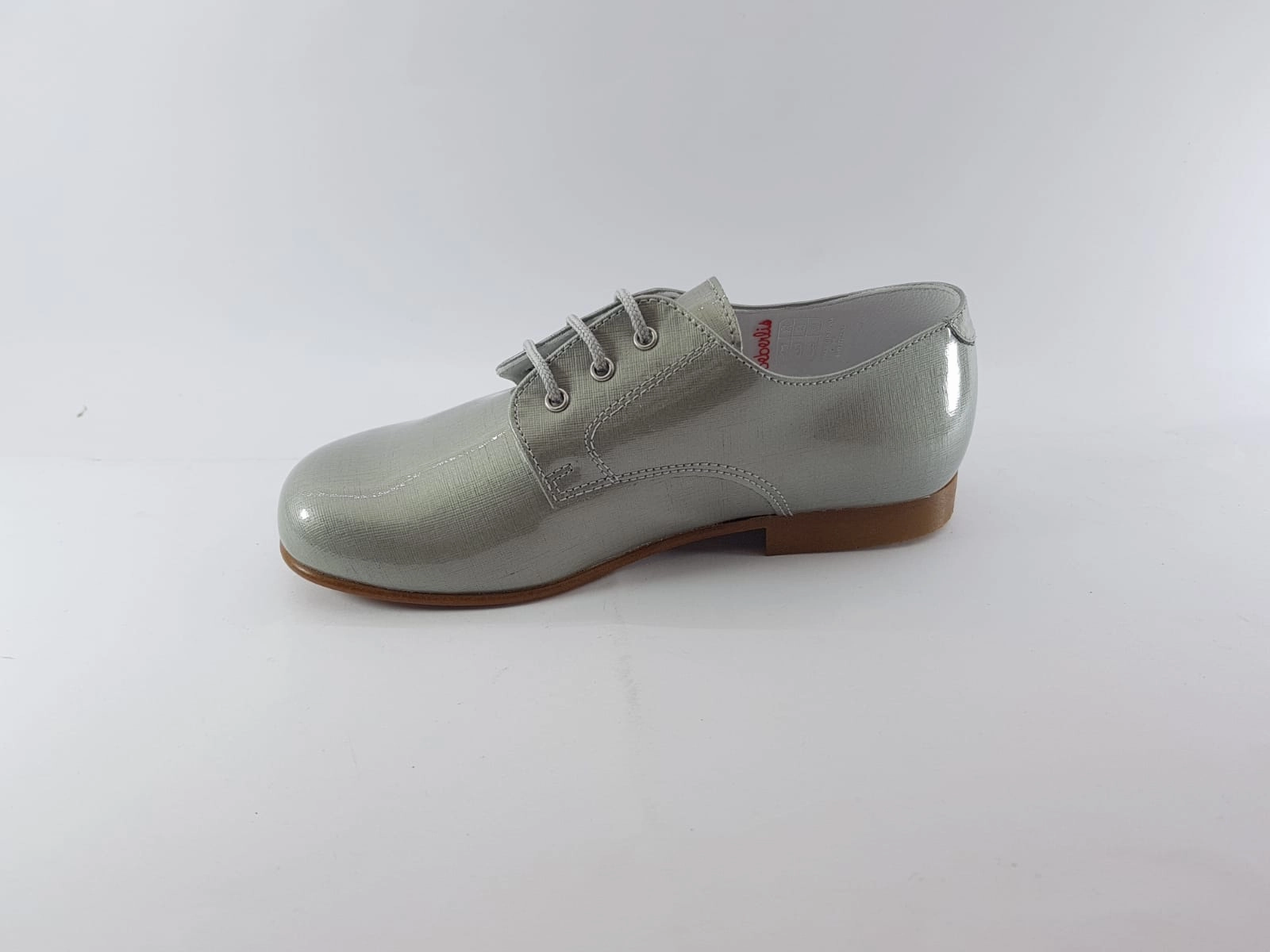 Beberlis Patent Grey Design Sofia Oxford Dress Shoes
